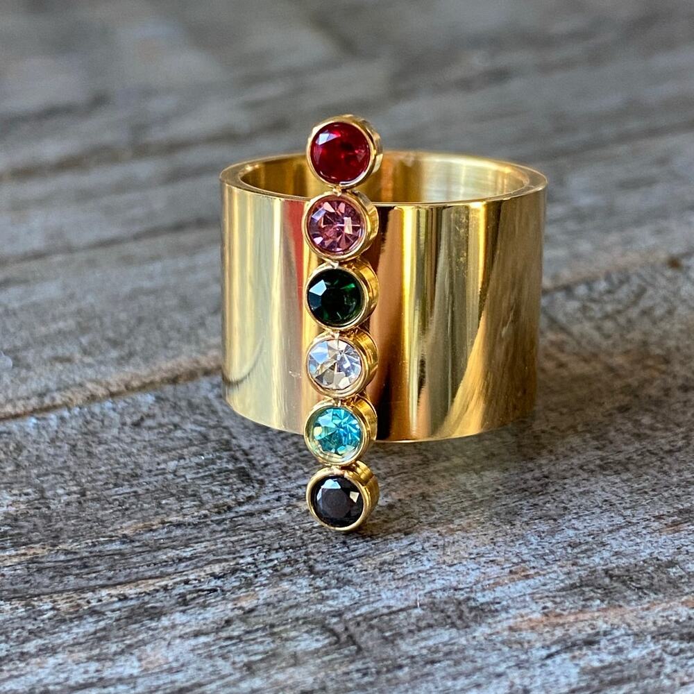 New Chakra Gold Statement Ring - image 1